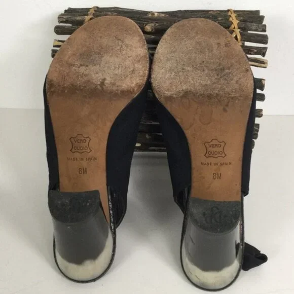 👛 (ANY 2/$50) Spanish DONALD J PLINER 4” Ombré Heel, Fabric/Leather Sling Back - Picture 10 of 10